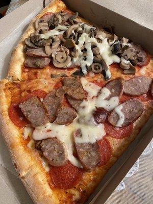 Sausage/Pepperoni and Sausage/Pepperoni/Mushroom slices