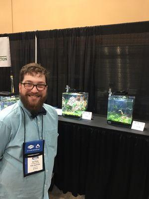 Sam Rutka, aka Captain Duckweed competing at the AGA competition in Chicago.  Sam is our freshwater manager and plant guru.