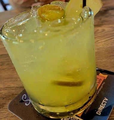 Coconut Tequila margarita with jalapeno