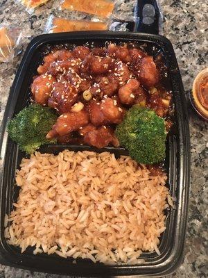 Sesame chicken w/ fried rice