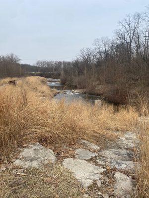 Huron river in march