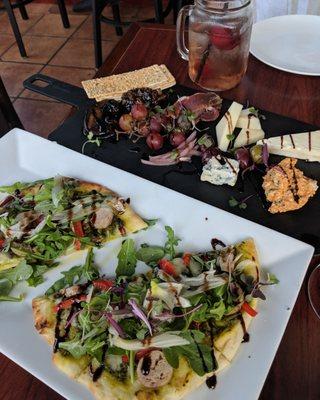 cheese plate and seasonal flat bread, so good!