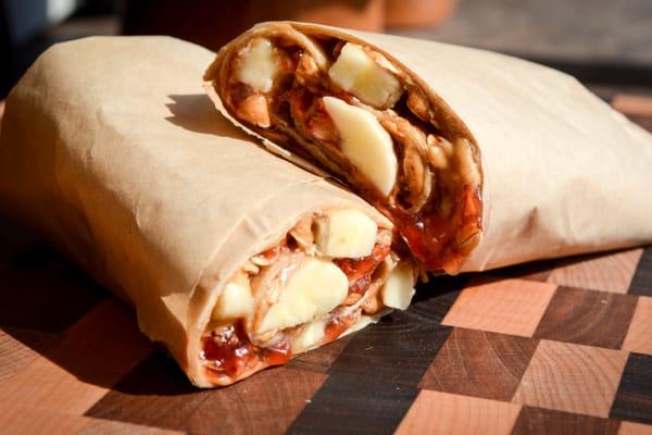 Peanut Butter & Jelly wrap. So simple and yet so delish.