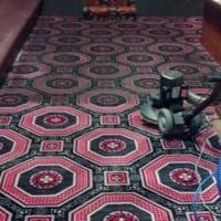 A picture of Rhino Power Carpet Cleaning in Orlando, cleaning commercial carpet.