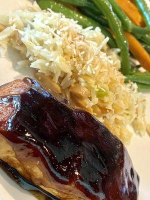 Teriyaki glazed salmon