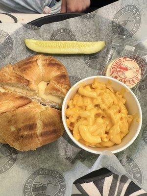 OG chicken salad melt with Mac n cheese