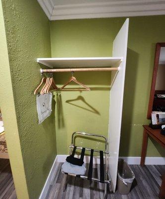 DIY unfinished closet