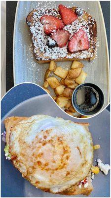 French toast and avocado toast