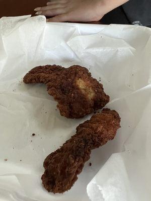 Chicken tenders definitely not tender