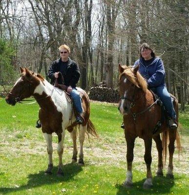 Mom and I riding at Coldwater Lake Stables.