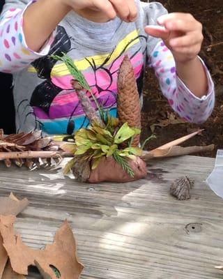 Crafting with nature and clay at Side by Side Studio.