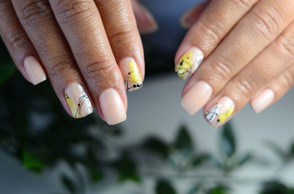 Luminary gel overlay on her natural nails