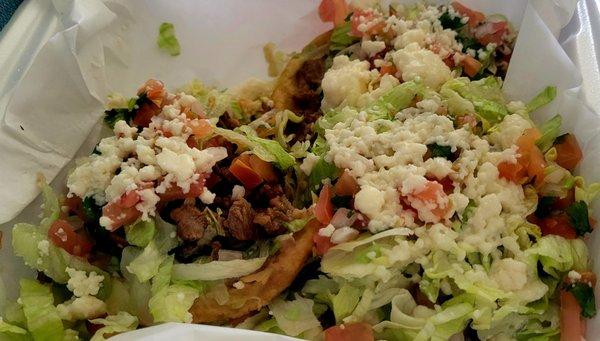 Sopes with carne asada. Excellent!