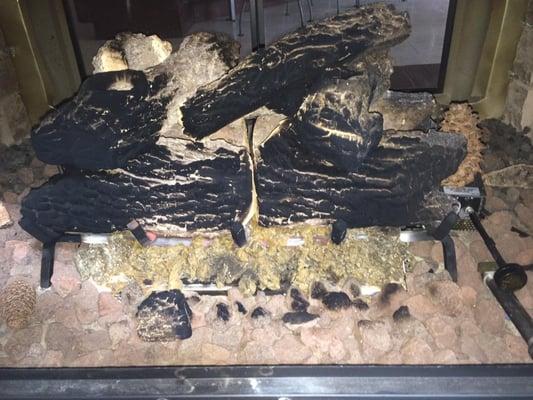 Customer called complaining about the soot on the logs and a damp smell coming for the fireplace. after a good cleaning, we d...