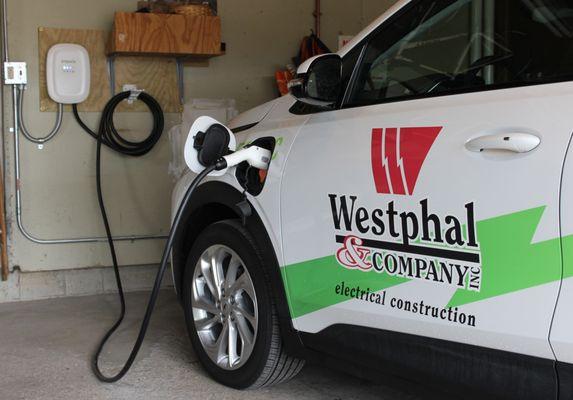 Westphal & Company can install an Electric Vehicle (EV) Charging station at a preferred location in your home.