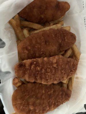 Chicken fingers with fries