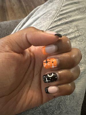 Halloween gel manicure by Q