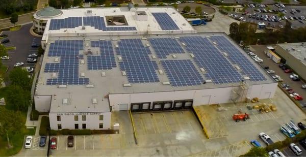 1,260 solar panel installation/ Waxie Sanitary Supply headquarters in San Diego, CA