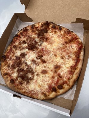 Half Bacon and Cheese Pizza