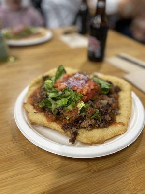 Navajo taco, extra meat