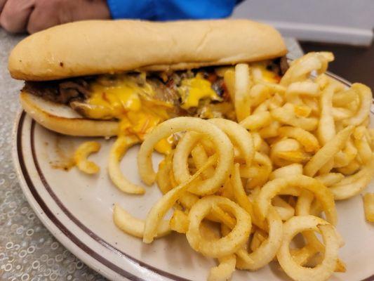 Philly cheesesteak with cheese whiz. The same as Pats in Philadelphia.