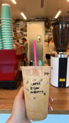 Honey lavender iced latte