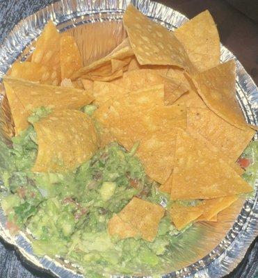 Stale chips guacamole