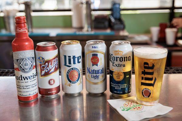 Enjoy a selection of ice cold can and draft beer