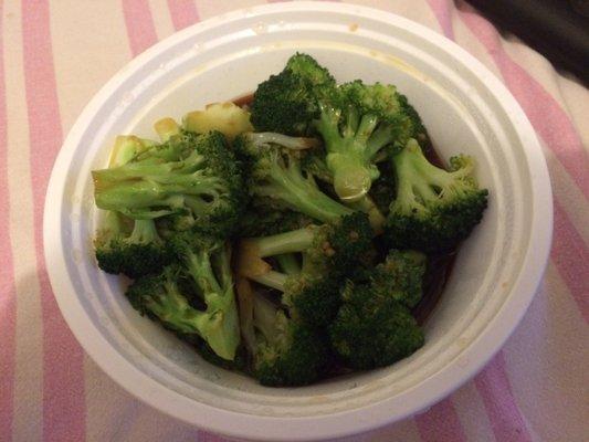 Broccoli with sauce. Yummmm