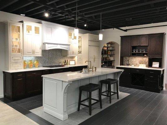 Beautiful kitchen with stylish counter tops and cabinets - KIBA Studio at the Harry Katz showroom