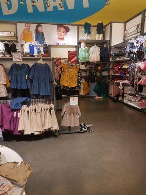 Toddler girls section