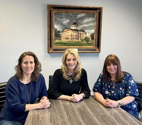 Heather Copelin, Secretary/Treasurer; Leigh Ann Hughes, President; Jennifer Runkel, Vice President