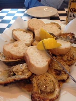 Tasty chargrilled oysters!