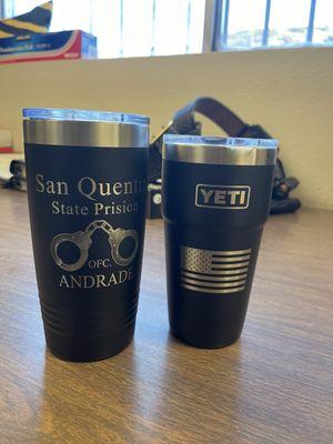 Engraved tumblers