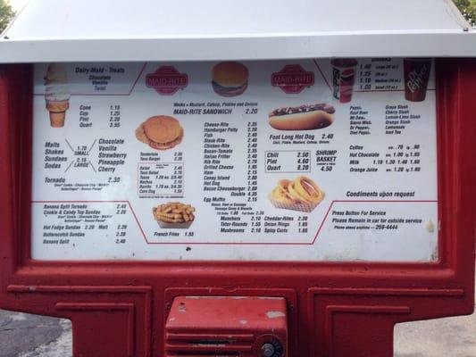 Drive in order menu