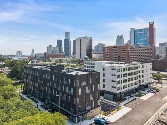 Lafayette West luxury apartments located in Lafayette Park.