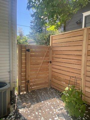 6ft gate & 7ft tall fence