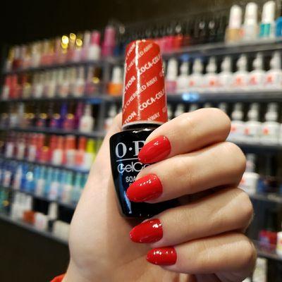 Gorgeous and bold Gel Manicure by our Nail Tech Dayana.