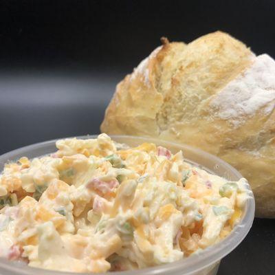 Chef Ellen's Pimento Cheese and a Trusty Crusty loaf.