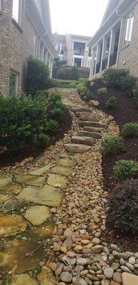 Stone walkways, a once and done solution.