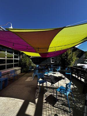 Outdoor area for eating