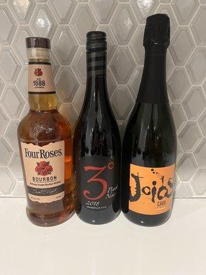 Four Roses Bourbon, Pinot Noir & Cava