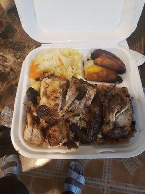 Jerk chicken dinner