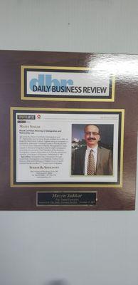 TOP RATED LAWYERS AS PUBLISHED IN THE DAILY BUSINESS REVIEW 2018