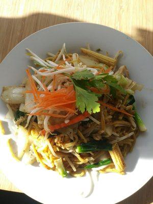 Chowmein with veggies.