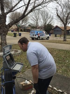 Sewer camera inspection