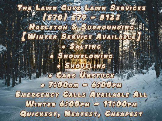 Winter Service Available