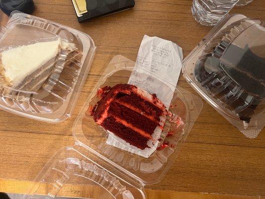 Moldy desserts ~ Carrot cake, red velvet cake and chocolate cake