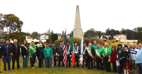 Commemoration by Ancient Order of Hibernians, for the Irish women and children who drowned and froze to death on the Bristol and Mexico.