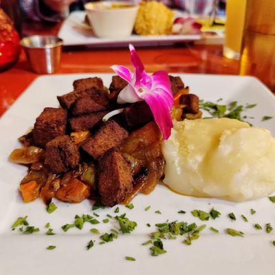 Akara with Okra Stew and Fufu